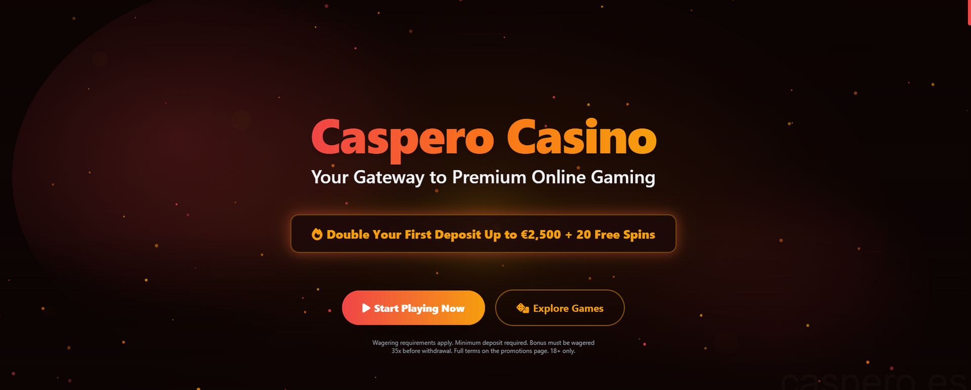 Caspero Casino Bienvenida